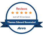 Avvo | 5 stars out of 15 reviews | Thomas Edward Rossmeissl.