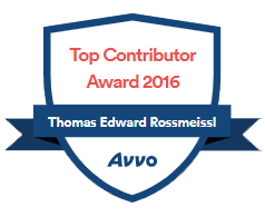 Top Contributor Award 2016 | Thomas Edward Rossmeissl | Avvo